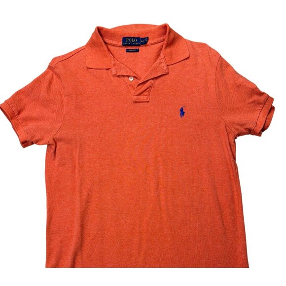 Polo Ralph Lauren Orange Custom Fit Polo Shirt M - Picture 2 of 5